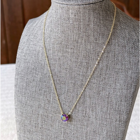 Winterberry Impression Necklace - Red AB Crystal Solitaire - Park Lane Jewelry - Picture 3 of 11